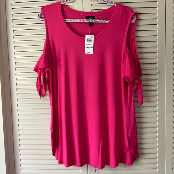 JM Collection NWT Ladies Size Large Sleeveless Top in Berry Sorbet Pink - Picture 1 of 6